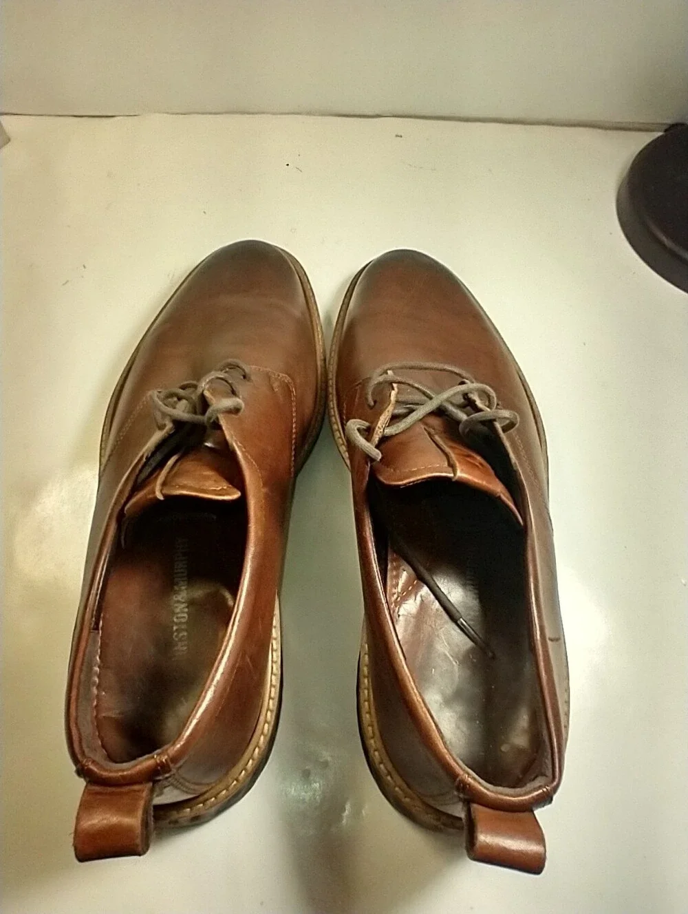 Ecco ST.1 Hybrid Plain Toe Oxford Brown Leather Shoes Men's sz 9(43).
